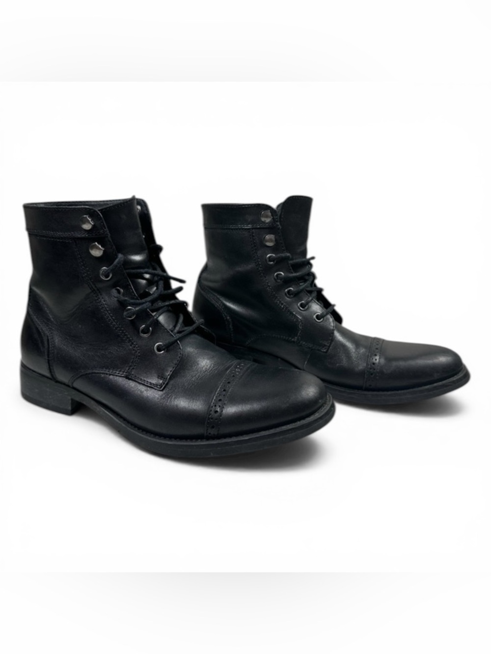 Express Leather Lace-up Combat Boots
